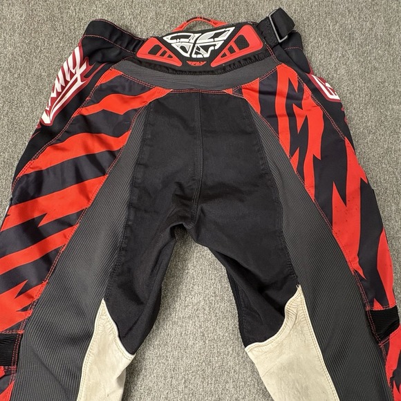 Fly Racing Kinetic Pants Mens 34 Red Black Motocross MX Off Road Polyester - Picture 4 of 16